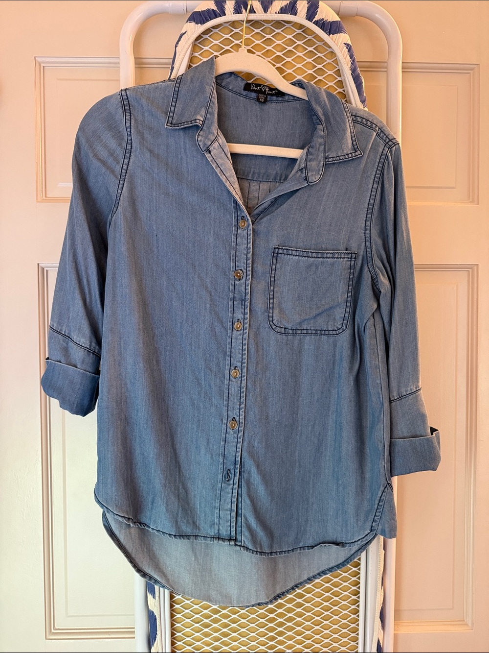 Velvet heart chambray shirt